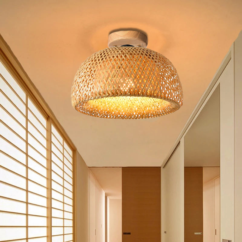 Bamboo Pendant Light Handmade Lamp Shade